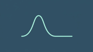My Self Tree - Minimalist graphic curve that sharply rises to a peak and then smoothly declines into a flat line, symbolizing how an anxiety wave always passes.